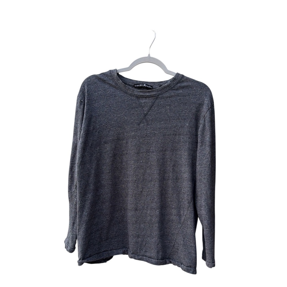 Beverly Hills Polo Club  Long Sleeve Grey  T-Shirt Large Crew Basic Cotton  SZ L